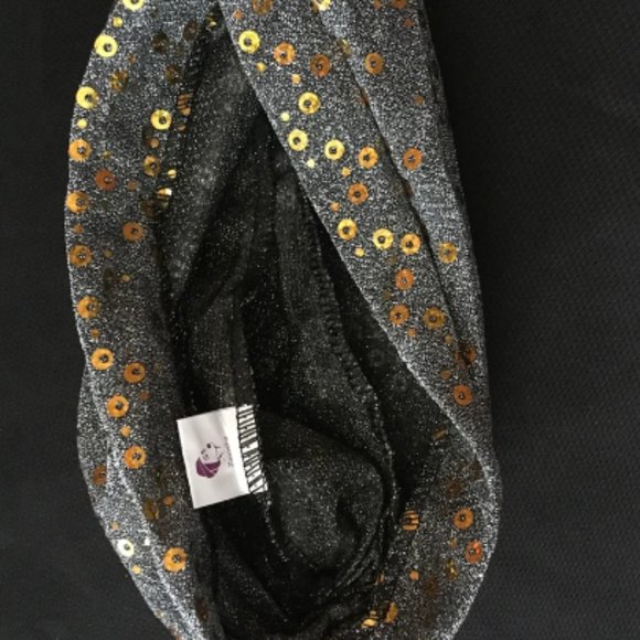 Handmade Sequined Hair Turban Hair Cover - Protective Styling & Costume - Picture 6 of 9